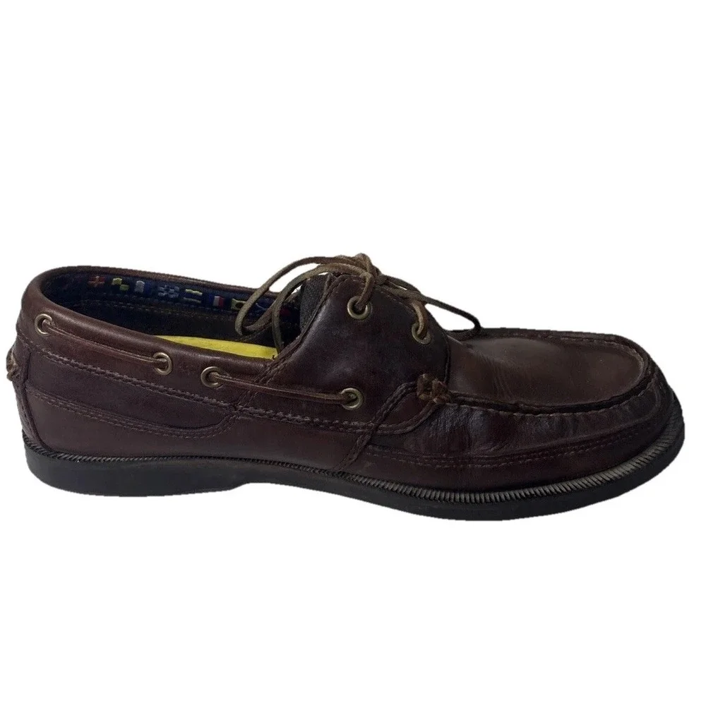Timberland Leather Boat Shoes Mens 10.5 M Brown Preppy Classic